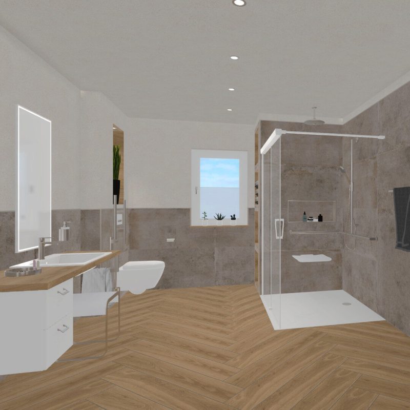 Barrierefreies Badezimmer_Muster 2 Fischgräte